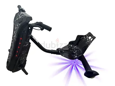 Electric Hoverboard Drift Trike Attachment with LED Lights,20 km/h speed, 3 gears+horn