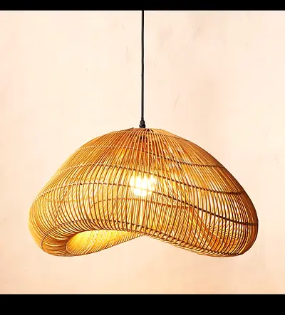 Accorsa Rattan Pendant Light - Natural Woven Ceiling Lamp