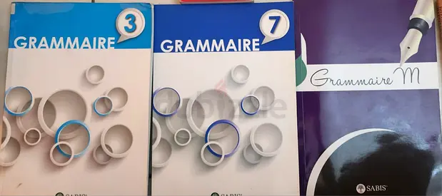 Set of Grammaire SABIS workbooks — Levels 3, 7 and M