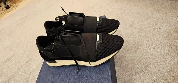 Balenciaga  casual sneakers with black  strap - used