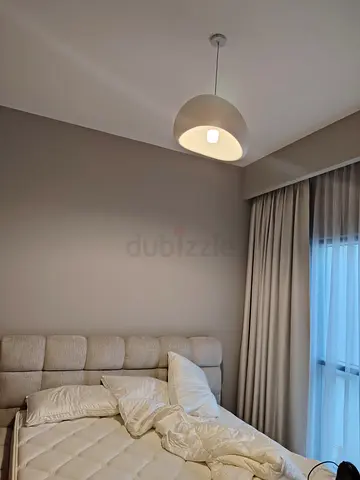 Minimalist white pendant ceiling light - modern bedroom lamp