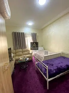Fully furnished studio apartment - modern design - separate kitchen - Ali Mohammed Bin Zayed - balco