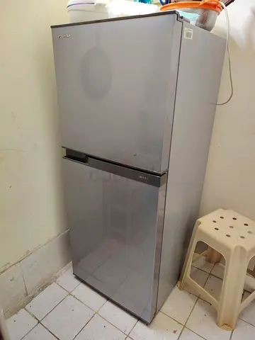 Silver Top-Freezer Refrigerator - Good Condition