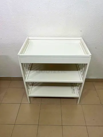 White 3-Tier Storage Shelf / Side Table - Compact and Sturdy