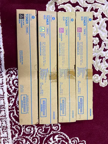 Set of 4 Konica Minolta TN-321/TN-322 Toner Cartridges (C/M/Y/K) - Unopened Boxes
