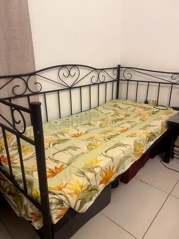 Black Metal Daybed Frame, mattress not included