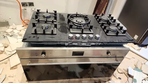 Smeg Built-in Stainless Steel Gas Hob with Oven