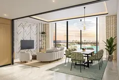 Waterfront Studio | Azizi Venice 15 | Lagoon &amp; Marina Views