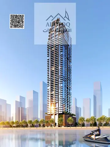 Furnished 2room with living room|| Equipped kitchen || Strategic location near Sharjah and Dubai airports ||Pool || Gym || Freehold || From developer