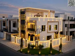 Luxury corner villa with 5 bedrooms and a swimming pool, registration fees included, in Al Zahiyah, 