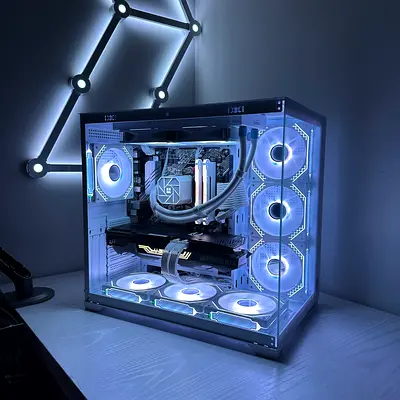 White RTX 3080 Ryzen 7 5700X Gaming PC Rendering PC Desktop PC Computer