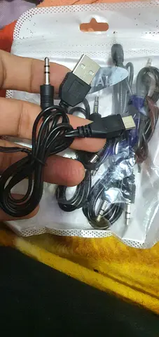Bundle of assorted USB and audio cables - new/unused