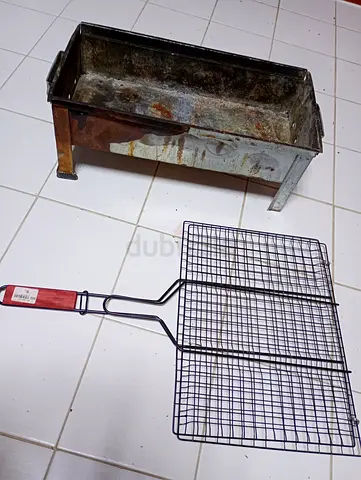 Used Small Charcoal Grill with Grate - Well-Used, Rusted