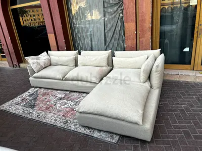 Marina home Feather filled Sofa Beige