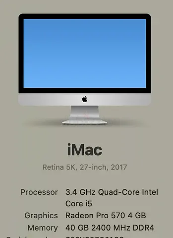 iMac Retina 5k 27 inch 2017