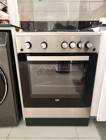 BEKO 60x60cm Free Standing Gas Cooker Full Safety With 4 High Efficiency Gas Burner(1 Wok) Cast Iron