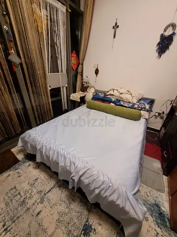 MOVING OUT SALE: Queen size bedsheet with Skirt - light blue