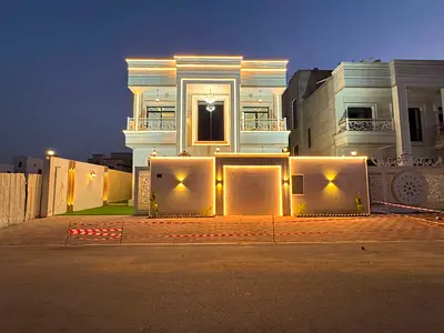 فيلا فاخرة للبيع في الزاهية | 5 غرف | G+2 + رووف | رسوم التسجيل شاملة