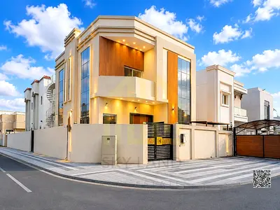Corner villa for sale in Al Yasmin | 5 master bedrooms | Close to all services | Freehold | Includes air conditioning | No service charges
