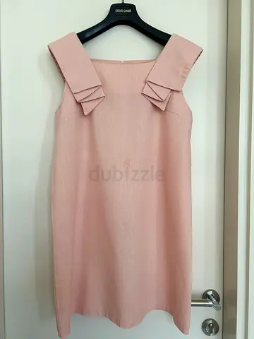 Chic Elegant Peach Sleeveless Dress 100% linen