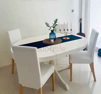 IKEA Round Expandable Dining Table with 4 Chairs