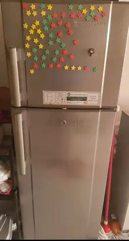 Silver Double Door Refrigerator - Good Working Condition