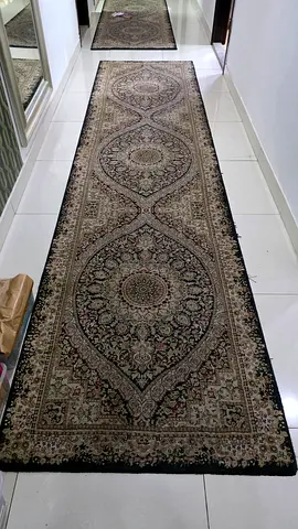 Long Persian-style runner rug - excellent used condition