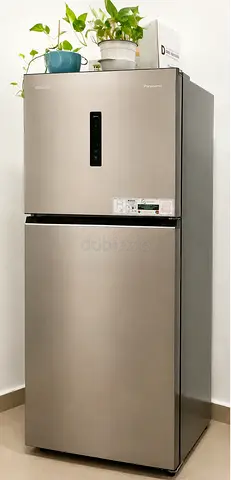 Panasonic Top Freezer Refrigerator – Stainless Steel – Excellent Condition – Moving Sale