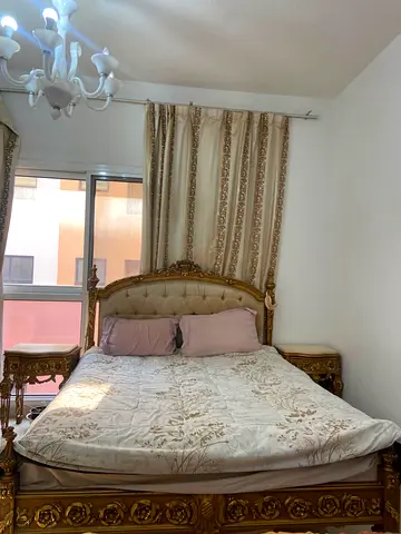 King Sized Bed: Gold  Luxurious