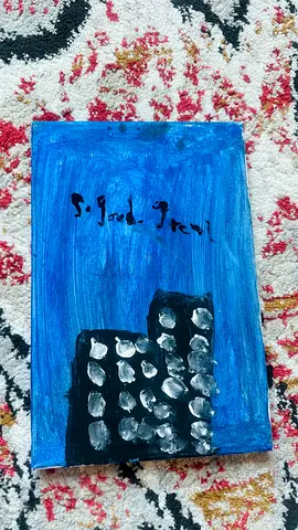 Handmade Small Cityscape Painting on Canvas - ART BY INAYA