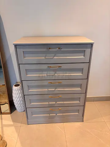 Beige wooden drawer cabinet / very good storage cabinet - perfect condition