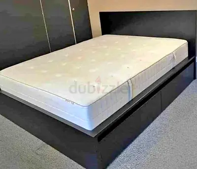IKEA King Size Bed + 2 Storage Drawers + Mattress