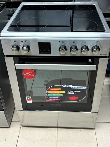 Super General 60/60 size electric cooking range Stainless Steel Ceramic Electric Cooker - 4 Burner