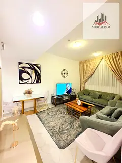 Sharjah Al Zahia Apartment, one bedroom, hall, kitchen, two bathrooms and balcony