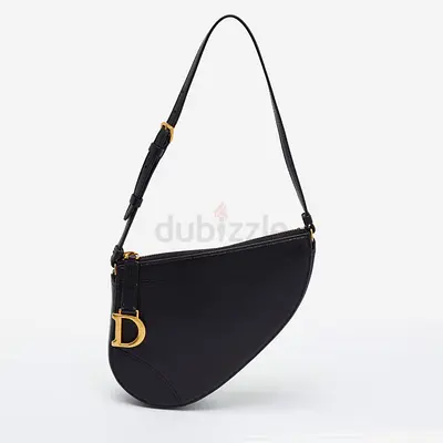 Dior Saddle Rodeo Black Leather Pouch Bag