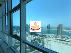 1 bedrooms and a living room with an open view of Al Mamzar - for annual rent