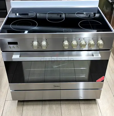 Midea Electric Cooker 5 Burner 90 Cm Latest Model Oven With Dual Fan