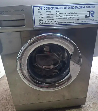 Super General 7kg Coin-Operated Front Load Washing Machine — Stainless Steel | 10/10 Condition