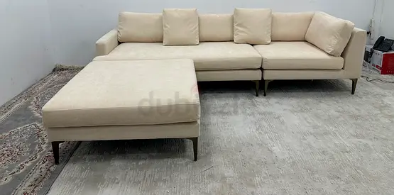 Like new condition west elm beige color sofa