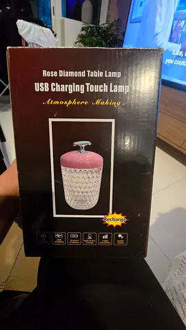 Rose Diamond USB Charging Touch Table Lamp (New in Box)