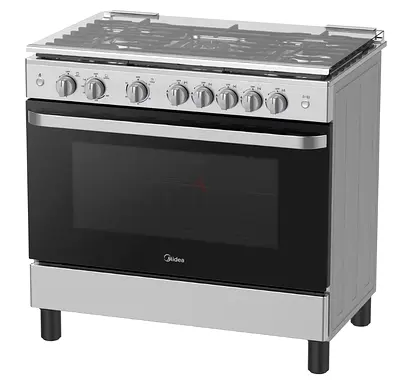 Midea 5-Burner Gas Cooker with Oven - Stainless Steel
