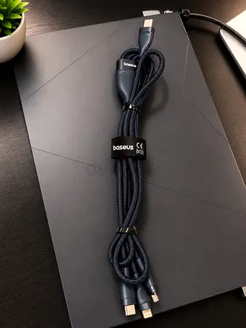 Baseus 3-in-1 Braided FAST Charging Cable (USB-C, Lightning, Micro USB) - Gently Used Flash III 100W