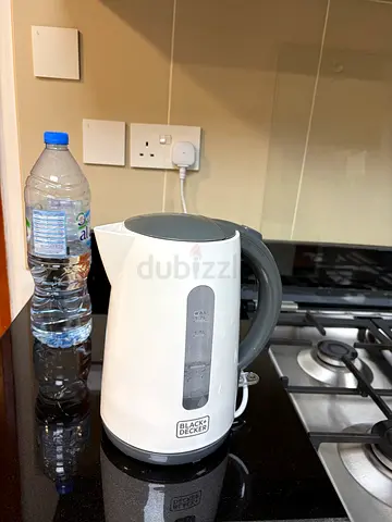 Used Black+Decker Electric Kettle - 1.7L, White/Grey