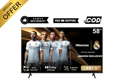 Hisense 58 Inch UHD E6N 4K TV Dolby Vision, Game Mode Plus 58E6N