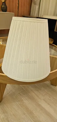 White Pleated Table Lamp Shade / Small Table Lamp