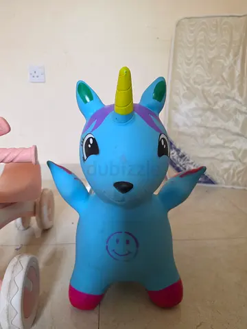 Inflatable/soft ride-on unicorn toy - good used condition