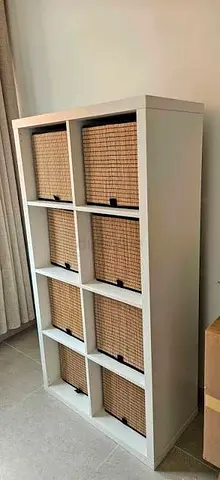 White IKEA Kallax 2x4