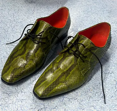 Mens Real Snake Skin Leather Shoes

Size : 41
Skin Type : Python 
Italian Inner Orange Leather Lini