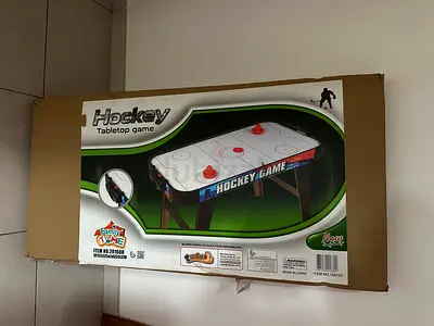 Tabletop Air Hockey Game - Foldable Legs, Complete Set