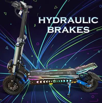 Dual‑motor Electric Scooter with Dual Suspension and LED Indicators سكوتر